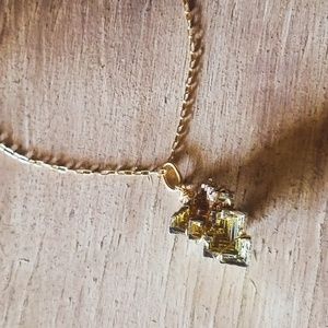 "Rivaled Radiance"- Bismuth Crystal Necklace